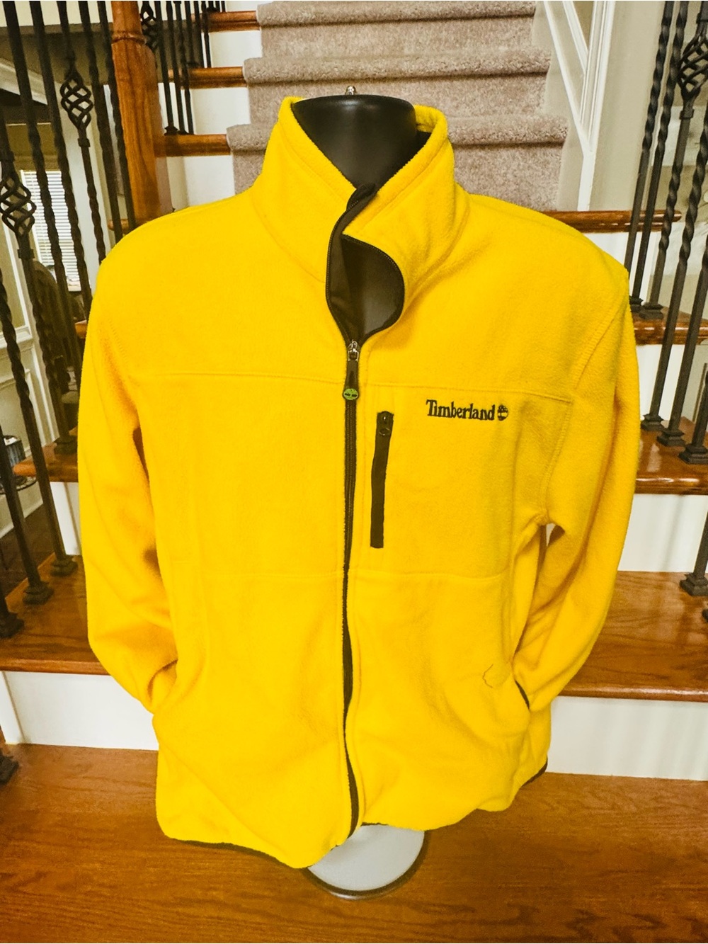 Timberland Bright Yellow Men's Fleece Jacket - Full Zip